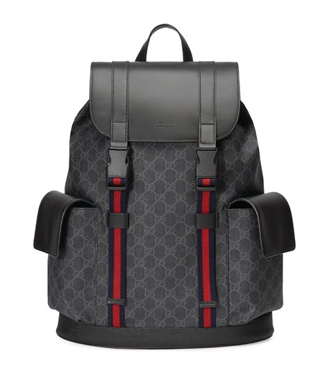 gucci rucksack schwarz|Gucci knapsack bag.